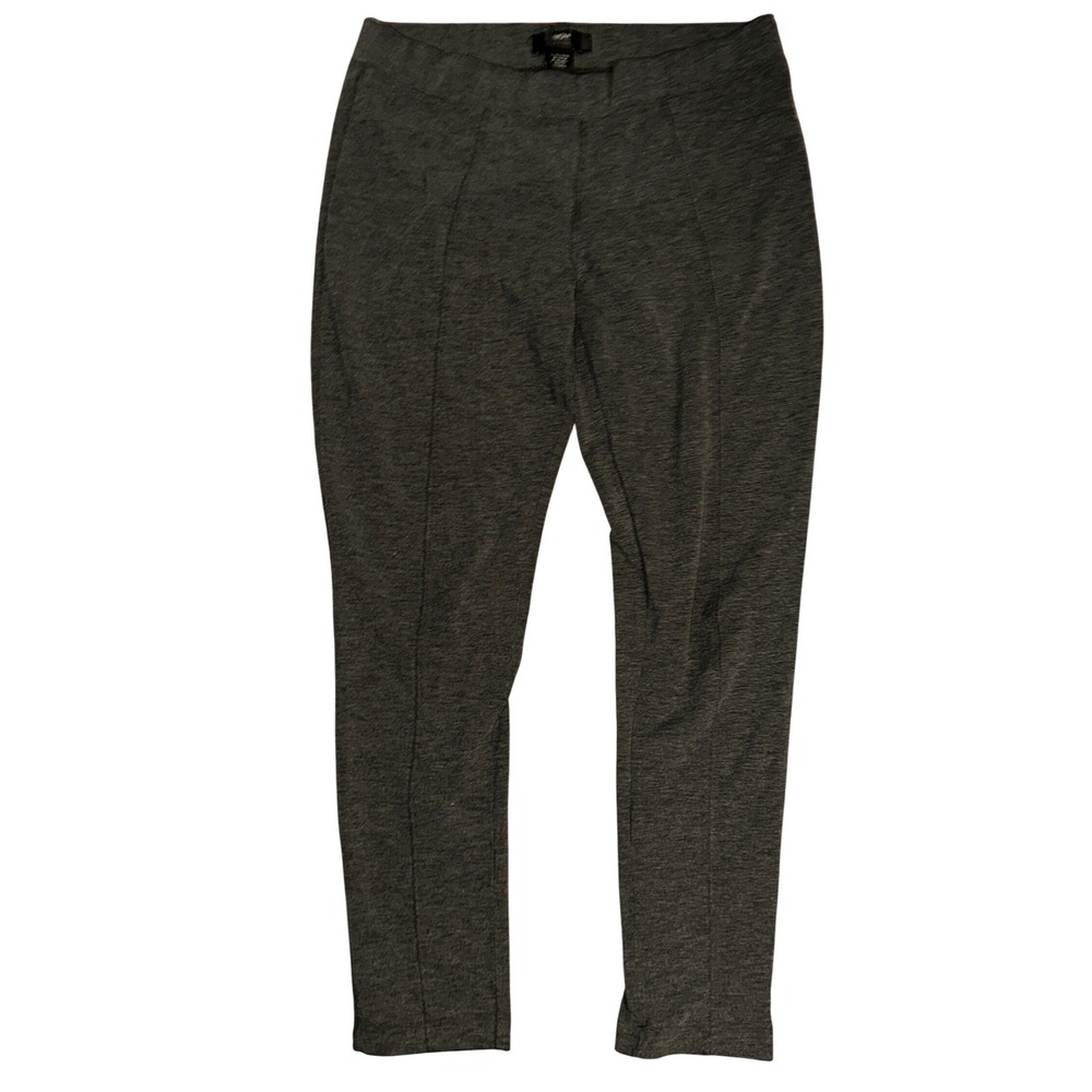 Mossimo Stretch Charcoal Gray Heather High Rise Seamed Leggings Size Large